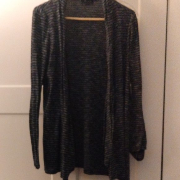 AB Studio Sweaters - AB Studio Blue and Gray Cardigan Sweater